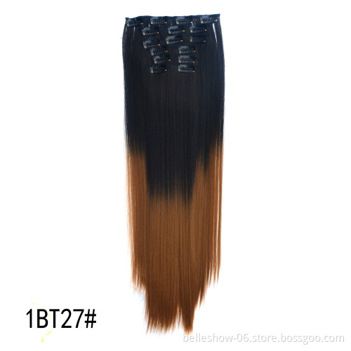 Hot sell  ombre hair extension clip in   triple weft clip in hair extension   yahui clip in hair extension	wholesale